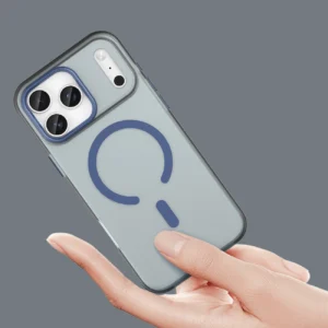 Dėklas Magnetic Abrasive skirtas Apple iPhone 17 Pro suderinamas su MagSafe - mėlynos spalvos - Image 5