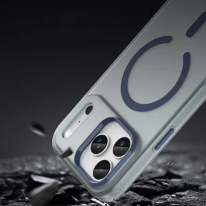 Dėklas Magnetic Abrasive skirtas Apple iPhone 17 Pro suderinamas su MagSafe - mėlynos spalvos - Image 9