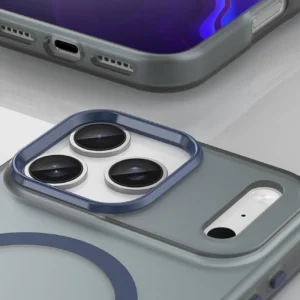 Dėklas Magnetic Abrasive skirtas Apple iPhone 17 Pro Max suderinamas su MagSafe - mėlynos spalvos - Image 6