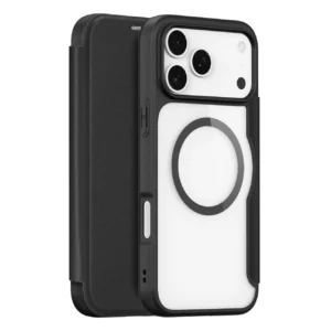 Dux Ducis Skin X Pro dėklas skirtas Apple iPhone 17 Pro with Wallet, MagSafe Compatible - juodos spalvos