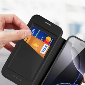 Dux Ducis Skin X Pro dėklas skirtas Apple iPhone 17 Pro Max with Wallet, MagSafe Compatible - juodos spalvos - Image 9