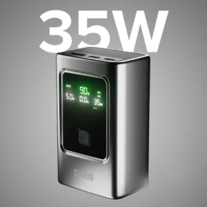 Powerbank SBS 10000mAh PD 35W with LCD display - pilkos spalvos - Image 2