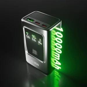 Powerbank SBS 10000mAh PD 35W with LCD display - pilkos spalvos - Image 3
