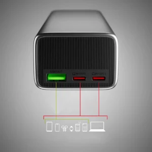 Powerbank SBS 10000mAh PD 35W with LCD display - pilkos spalvos - Image 4