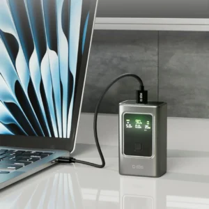 Powerbank SBS 10000mAh PD 35W with LCD display - pilkos spalvos - Image 7
