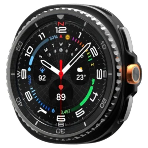 Spigen Rugged Armor dėklas skirtas Samsung Galaxy Watch 8 Classic 46mm - Matte juodos spalvos - Image 9