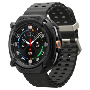Spigen Rugged Armor dėklas skirtas Samsung Galaxy Watch 8 Classic 46mm - Matte juodos spalvos - Image 2