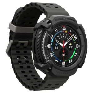 Spigen Rugged Armor dėklas skirtas Samsung Galaxy Watch 8 Classic 46mm - Matte juodos spalvos - Image 7