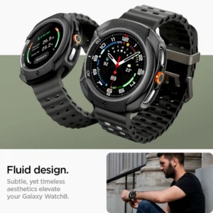 Spigen Liquid Air dėklas skirtas Samsung Galaxy Watch 8 Classic 46mm - juodos spalvos - Image 9