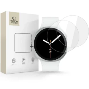 Tech-Protect Glass Fit+ 2-pack apsauginis stiklas skirtas Samsung Galaxy Watch 8 40mm - transparent