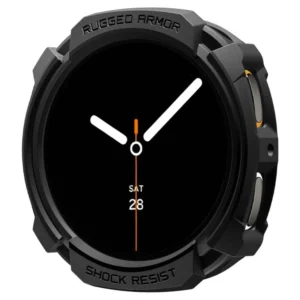 Spigen Rugged Armor dėklas skirtas Samsung Galaxy Watch 8 44mm - Matte juodos spalvos - Image 2