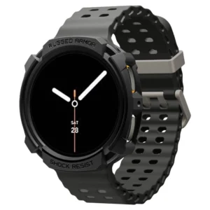 Spigen Rugged Armor dėklas skirtas Samsung Galaxy Watch 8 44mm - Matte juodos spalvos - Image 3