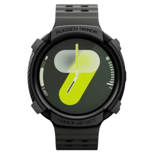 Spigen Rugged Armor dėklas skirtas Samsung Galaxy Watch 8 44mm - Matte juodos spalvos - Image 4
