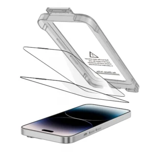 Tech-Protect Quick Set+ 2-pack apsauginis stiklas skirtas Apple iPhone 14 Pro - black - Image 2