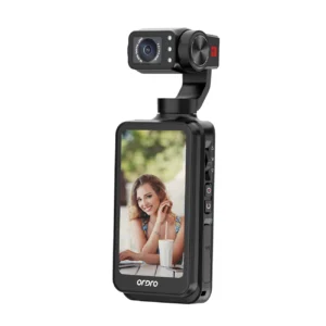 Ordro Pocket M5 3-Axis Gimbal Camera, 5K, for Vlogging and YouTube – juodos spalvos - Image 2