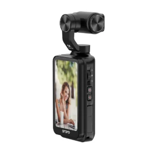 Ordro Pocket M5 3-Axis Gimbal Camera, 5K, for Vlogging and YouTube – juodos spalvos - Image 3