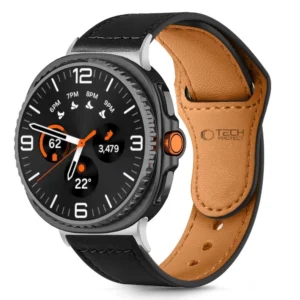 Tech-Protect Leatherfit apyrankė skirta Samsung Galaxy Watch 40/44/46 mm - juodos spalvos
