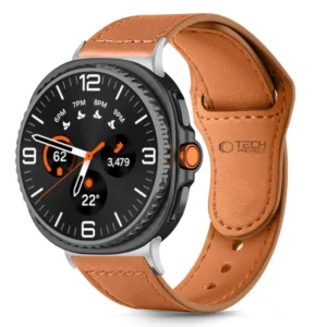 Tech-Protect Leatherfit apyrankė skirta Samsung Galaxy Watch 40/44/46 mm - rudos spalvos
