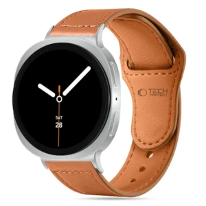 Tech-Protect Leatherfit apyrankė skirta Samsung Galaxy Watch 40/44/46 mm - rudos spalvos - Image 3