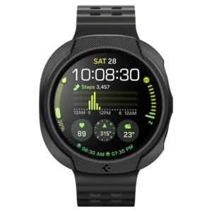 Spigen Liquid Air dėklas skirtas Samsung Galaxy Watch 8 40mm - Matte juodos spalvos - Image 4