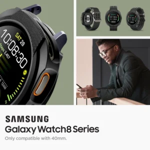 Spigen Liquid Air dėklas skirtas Samsung Galaxy Watch 8 40mm - Matte juodos spalvos - Image 8
