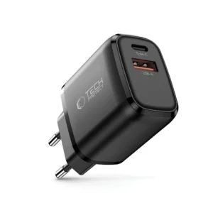 Tech-Protect NCA30 PD 30W / QC3.0 USB-A / USB-C wall charger - juodos spalvos - Image 2