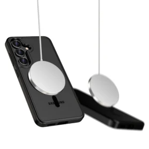 Tech-Protect MagMat MagSafe dėklas skirtas Xiaomi Poco F7 5G - juodos spalvos ir skaidrus - Image 2