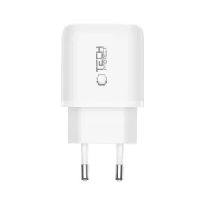 Tech-Protect NCA30 PD 30W QC3.0 USB-A / USB-C laidinis įkroviklis - baltos spalvos - Image 3
