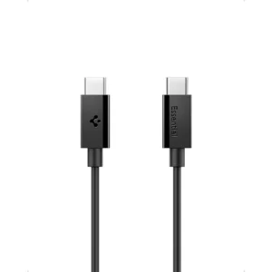 Spigen EB6020CC 60W Kabelis + USB-C / USB-C Kabelis 200 cm - juodos spalvos