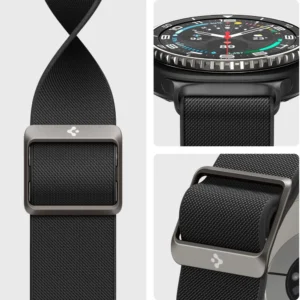 Spigen Fit Lite apyrankė skirta Samsung Galaxy Watch 40/44/46 mm - juodos spalvos - Image 8