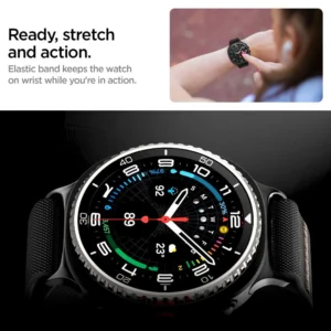 Spigen Fit Lite apyrankė skirta Samsung Galaxy Watch 40/44/46 mm - juodos spalvos - Image 9