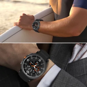 Tech-Protect Nylon Stripe apyrankė skirta Samsung Galaxy Watch 40/44/46 mm - juodos spalvos - Image 6