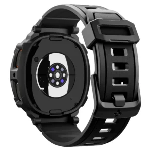 Spigen Rugged Armor Pro apyrankė skirta Samsung Galaxy Watch 8 44mm - Matte juodos spalvos - Image 3