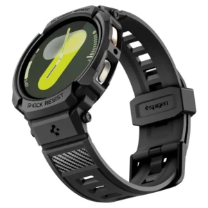 Spigen Rugged Armor Pro apyrankė skirta Samsung Galaxy Watch 8 44mm - Matte juodos spalvos - Image 7