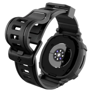 Spigen Rugged Armor Pro apyrankė skirta Samsung Galaxy Watch 8 44mm - Matte juodos spalvos - Image 9