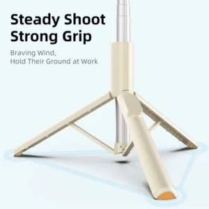Asmenukių lazda Tech-Protect L09S with tripod - beige - Image 9