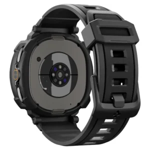 Spigen Rugged Armor Pro apyrankė skirta Samsung Galaxy Watch 8 Classic 46mm - Matte juodos spalvos - Image 3