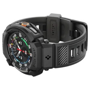 Spigen Rugged Armor Pro apyrankė skirta Samsung Galaxy Watch 8 Classic 46mm - Matte juodos spalvos - Image 6