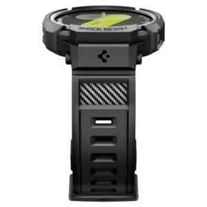 Spigen Rugged Armor Pro apyrankė skirta Samsung Galaxy Watch 8 40mm - Matte juodos spalvos - Image 6
