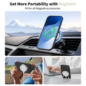 Tech-Protect Silicone MagSafe dėklas skirtas Apple iPhone 17 Air - juodos spalvos - Image 3