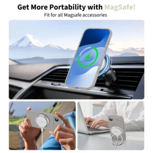 Tech-Protect Silicone MagSafe dėklas skirtas Apple iPhone 17 Air - pilkos spalvos - Image 3