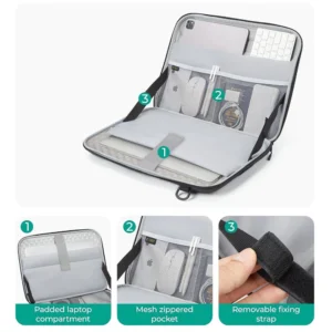 Tech-Protect Ranger-X Tactical kompiuterio dėklas skirtas 13-14" - juodos spalvos - Image 5