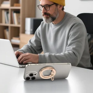 Tech-Protect MMR600 Magsafe Phone Ring Holder - aukso spalvos - Image 4