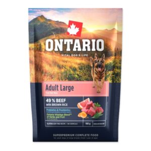 Ontario Adult Large Beef & Brown Rice 0.1kg (Mėginys) - Image 1