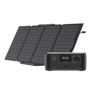 Set: EcoFlow River 3 UPS power station + 110W photovoltaic panel. - Image 1