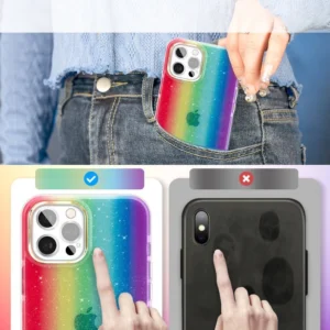 Kingxbar Ombre Case Back Cover for Apple iPhone 12 Pro Max įvairiaspalvis - Image 3