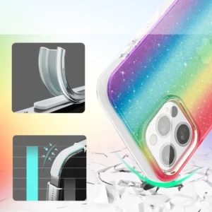 Kingxbar Ombre Case Back Cover for Apple iPhone 12 Pro Max įvairiaspalvis - Image 6