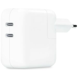 Laidinis įkroviklis Apple MKU63ZM/A 35W 2xUSB-C baltos spalvos