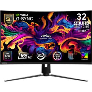 Monitorius MSI MAG 321CUP QD-OLED 31.5" / UHD / 165Hz / 0,03ms MPRT / juodos spalvos - adjustable stand - PD 15W