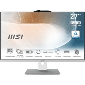 All-in-one MSI Modern AM272P 12M-1200XEU i5 / 8GB / 500GB SSD / 27" FHD / NoOS / baltos spalvos - reguliuojamas stovas - Image 1